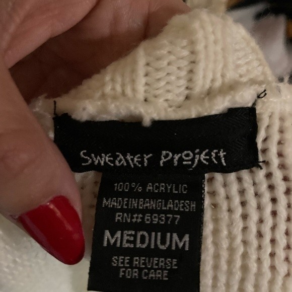 Sweater Project Cable Knit Sweater Size M - Picture 6 of 6